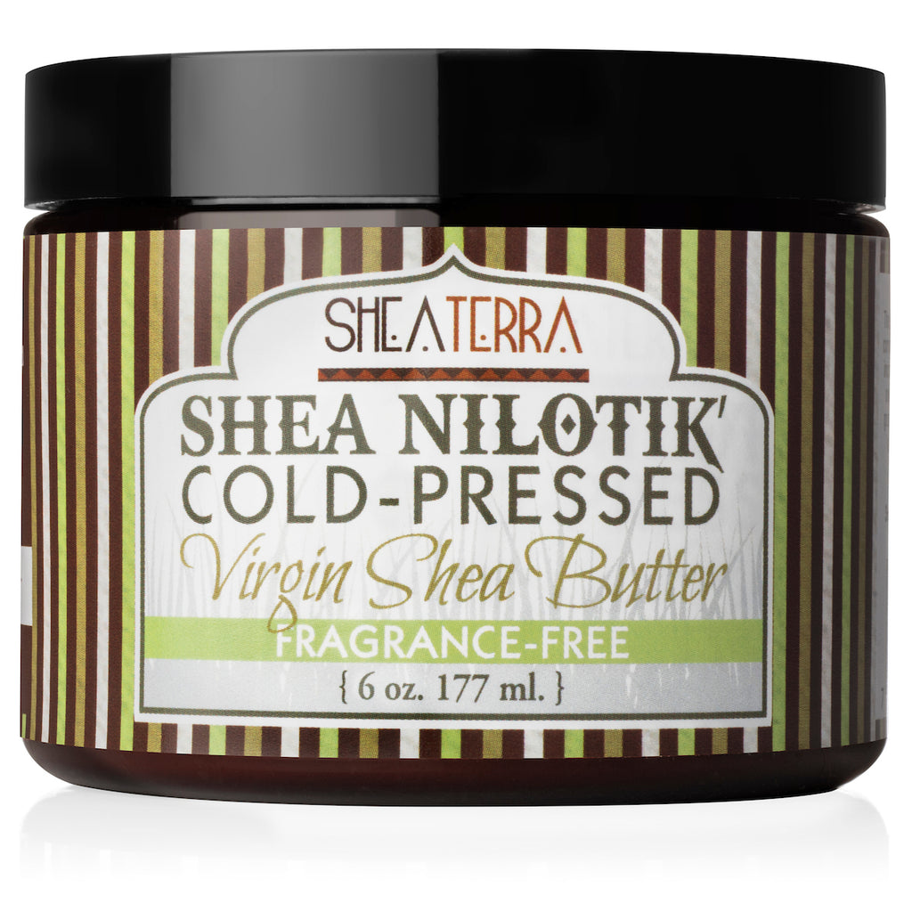 Shea Nilotik' Cold-Pressed Virgin Shea Butter FRAGRANCE FREE  (6 oz.)