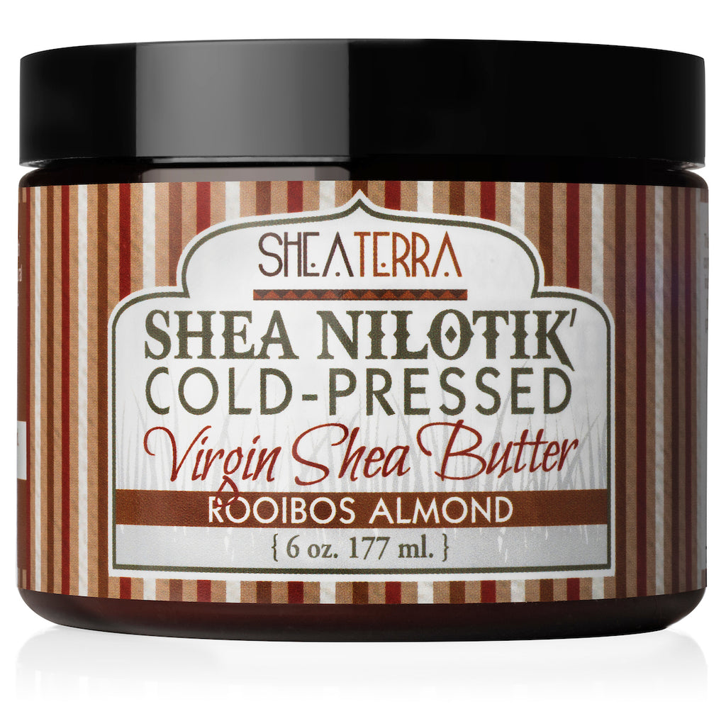 Shea Nilotik' Cold-Pressed Virgin Shea Butter ROOIBOS ALMOND  (6 oz.)