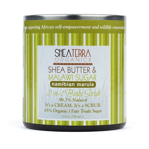 Shea Butter & Malawi Sugar 2-n-1 Body Scrub (8 oz.) Bourbon Vanilla