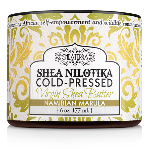 Shea Nilotik' Cold-Pressed Virgin Shea Butter NAMiBIAN MARULA  (6 oz.)