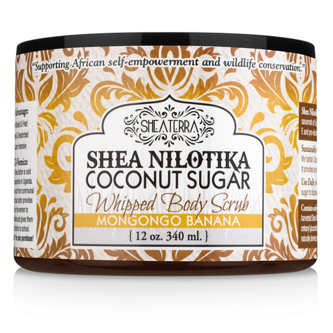 Shea Nilotik' Whipped Body Scrub MONGONGO BANANA  (12 oz.)