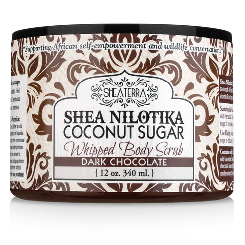 Shea Nilotik' Whipped Body Scrub DARK CHOCOLATE (12 oz.)