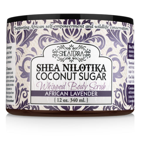 Shea Nilotik' Whipped Body Scrub S. AFRICAN LAVENDER  (12 oz.)