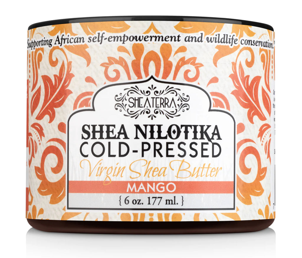 Shea Nilotik' Cold-Pressed Virgin Shea Butter MANGO  (6 oz.)