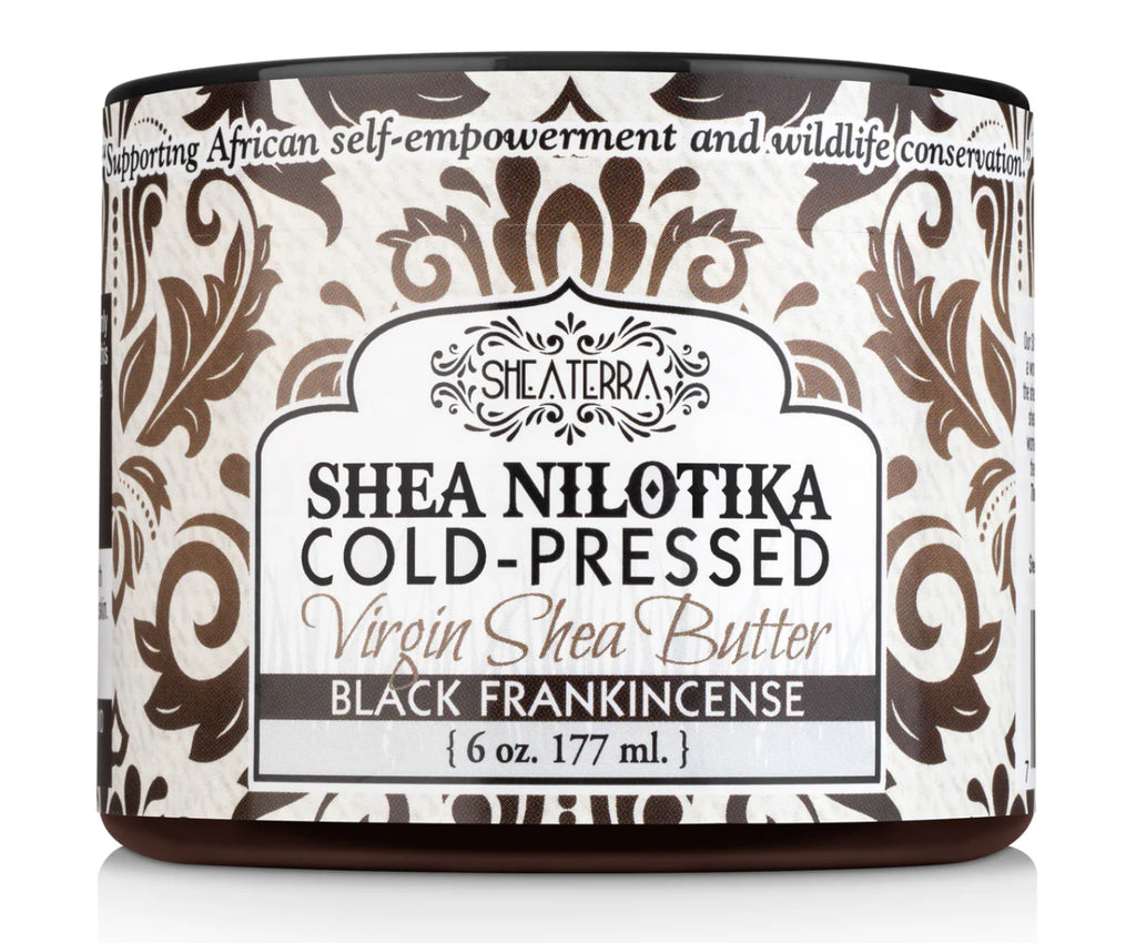 Shea Nilotik' Cold-Pressed Virgin Shea Butter DAKARA FRANKINCENSE  (6 oz.)