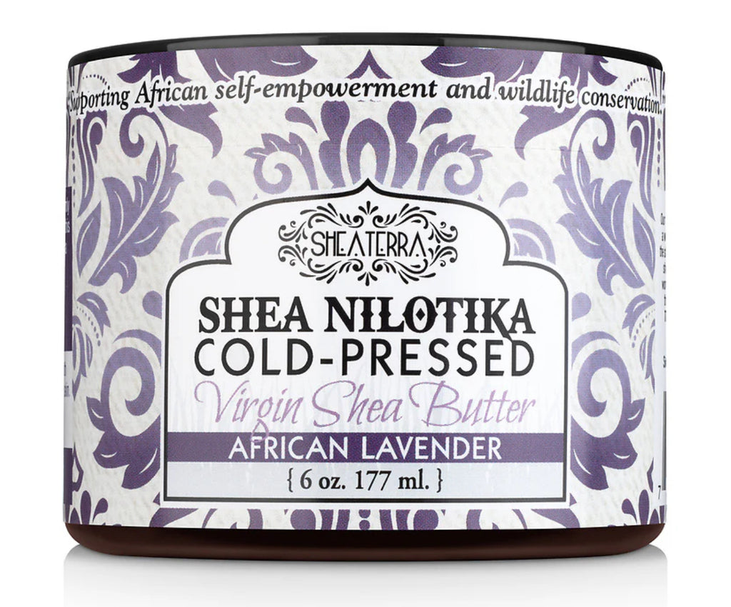 Shea Nilotik' Cold-Pressed Virgin Shea Butter S. AFRICAN LAVENDER  (6 oz.)