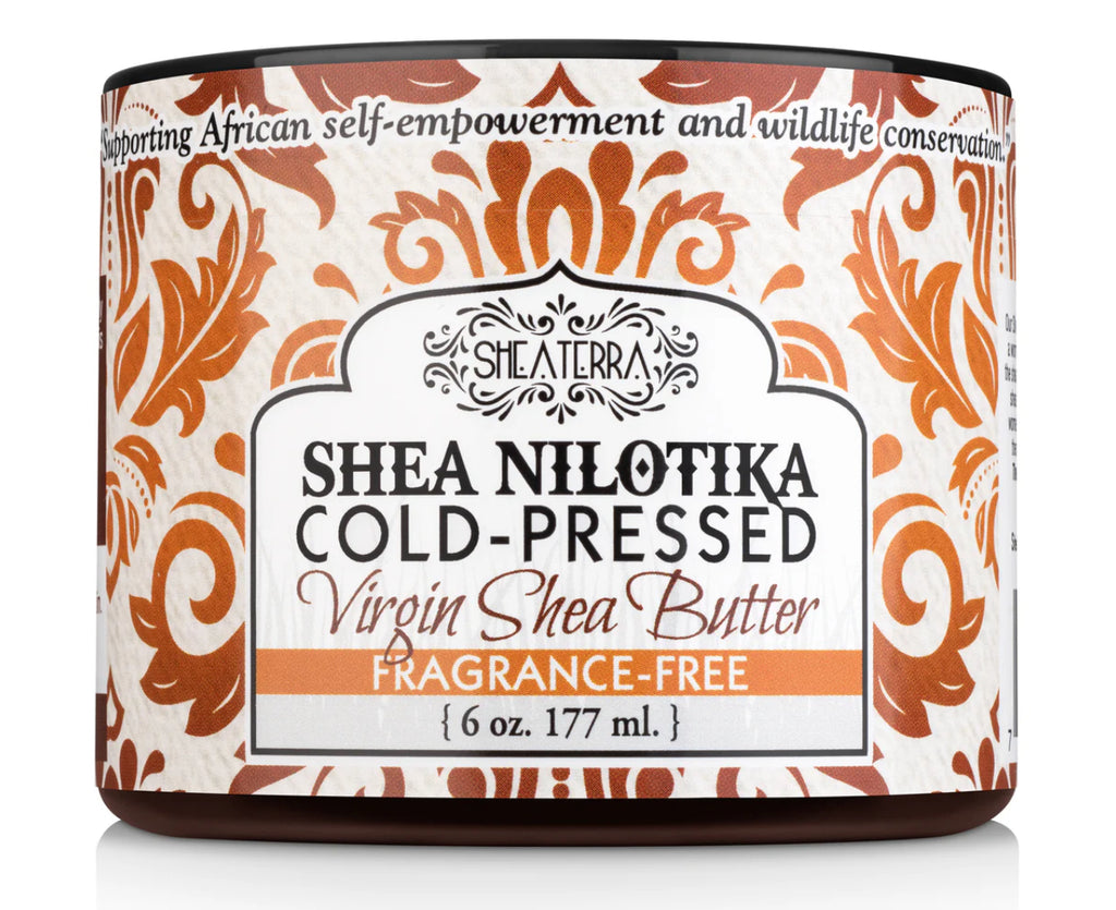 Shea Nilotik' Cold-Pressed Virgin Shea Butter FRAGRANCE FREE  (6 oz.)