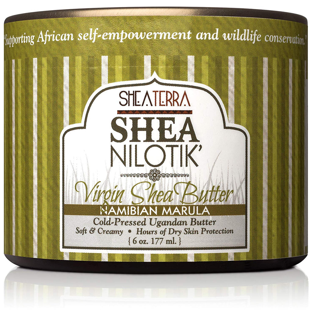 Shea Nilotik' Virgin Shea Butter Cold-Pressed NAMBIAN MARULA (6 oz.)