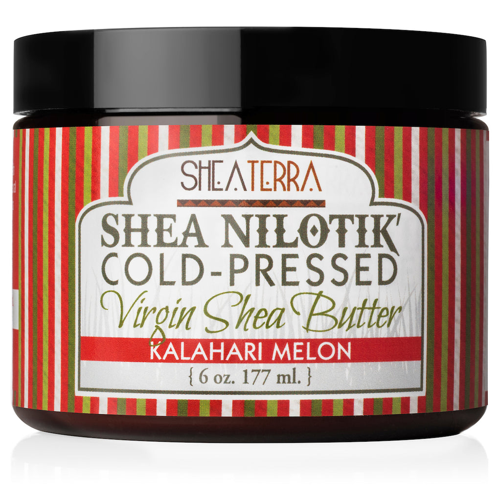 Shea Nilotik' Cold-Pressed Virgin Shea Butter KALAHARI MELON  (6 oz.)