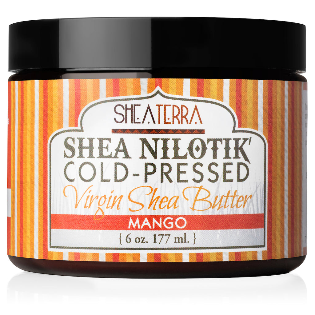 Shea Nilotik' Cold-Pressed Virgin Shea Butter MANGO  (6 oz.)