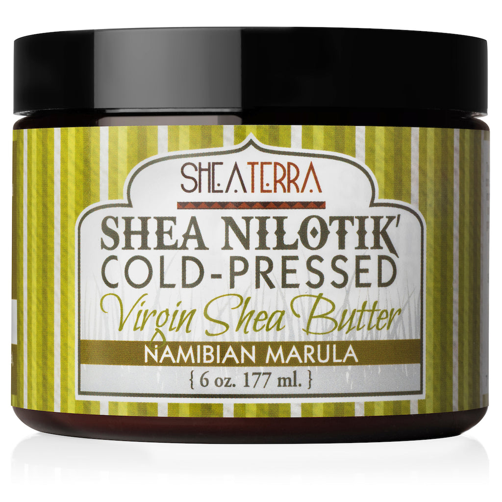 Shea Nilotik' Cold-Pressed Virgin Shea Butter NAMBIAN MARULA  (6 oz.)
