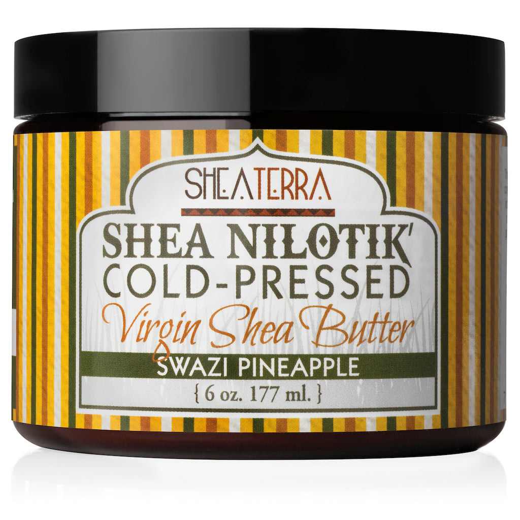Shea Nilotik' Cold-Pressed Virgin Shea Butter SWAZI PINEAPPLE  (6 oz.)