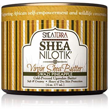 Shea Nilotik' Virgin Shea Butter Cold-Pressed SWAZI PINEAPPLE (6 oz.)