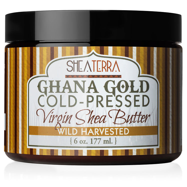 NEW Ghana Gold Cold Pressed Shea Butter 6 oz.