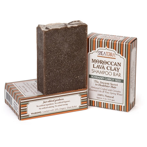 Moroccan Lava Clay Shampoo Bar Rosemary Carrot Seed