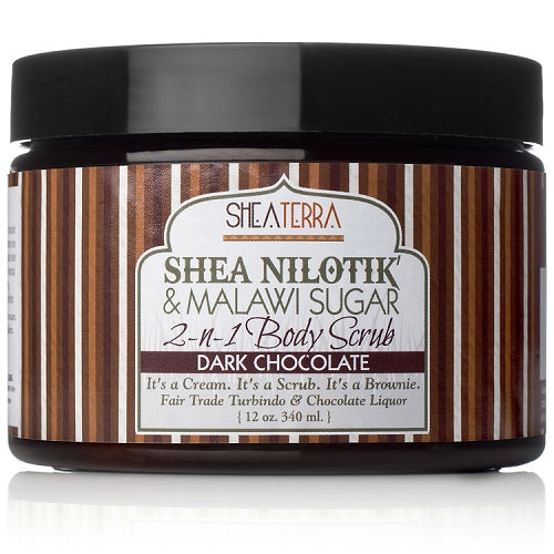 Shea Nilotik' Whipped Body Scrub DARK CHOCOLATE (12 oz.)